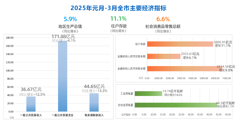 2025年元-3月全市核心数据