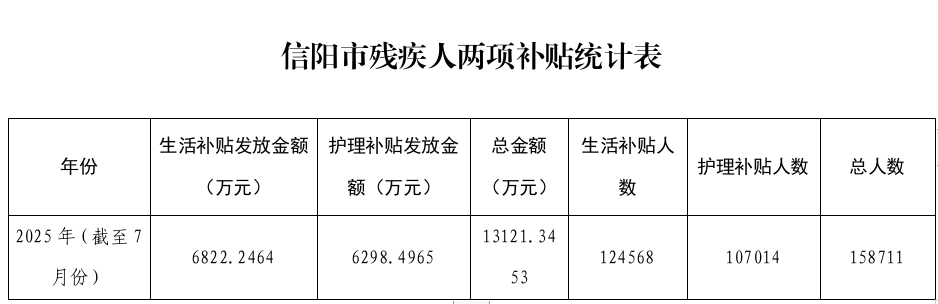 中文博彩平台残疾人两项补贴统计表